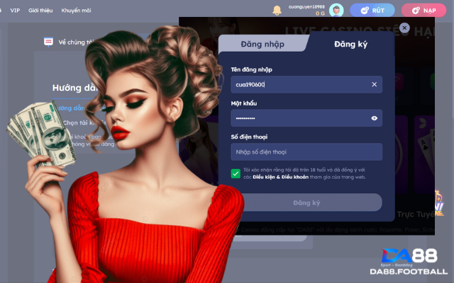 Hướng Dẫn Đăng Ký DA88 Từ A - Z Cho Anh Em Tân Thủ 2 Hướng dẫn tạo tài khoản chi tiết từ A - Z
