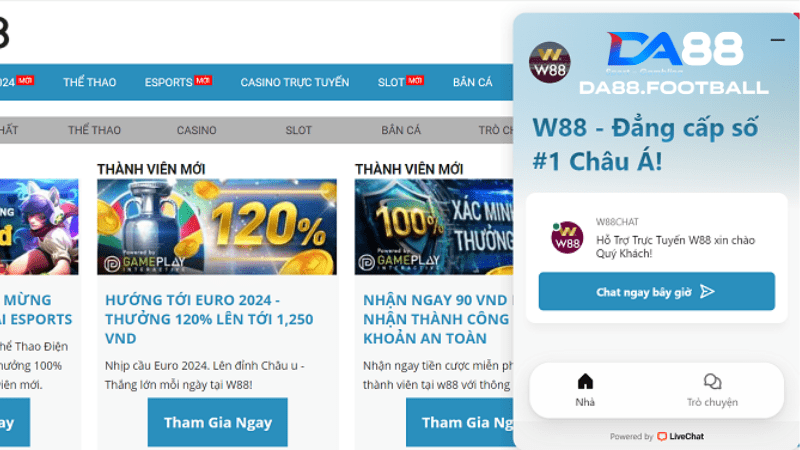 Nhà cái cá cược W88 - Đẳng cấp thời thượng tạo nên sự khác biệt 6 Đội ngũ nhân viên túc trực xuyên suốt 24/24