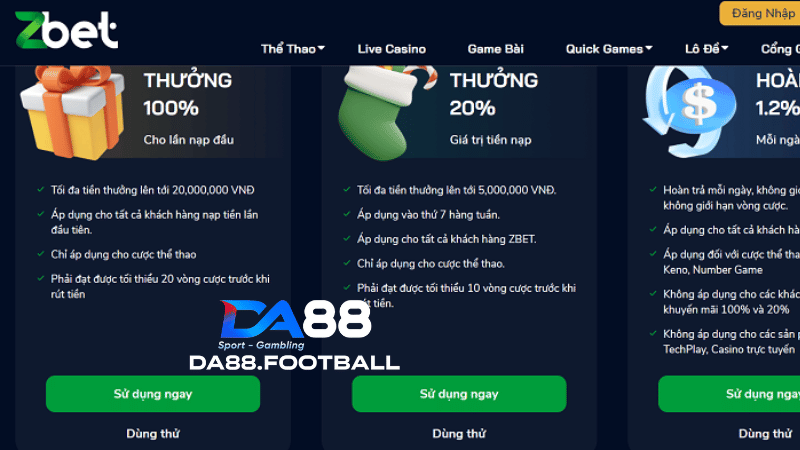 ZBet - Vua nhà cái Châu Mỹ có gì hấp dẫn? 5 Ưu đãi tặng thưởng 50.000 VNĐ dành cho người chơi mới