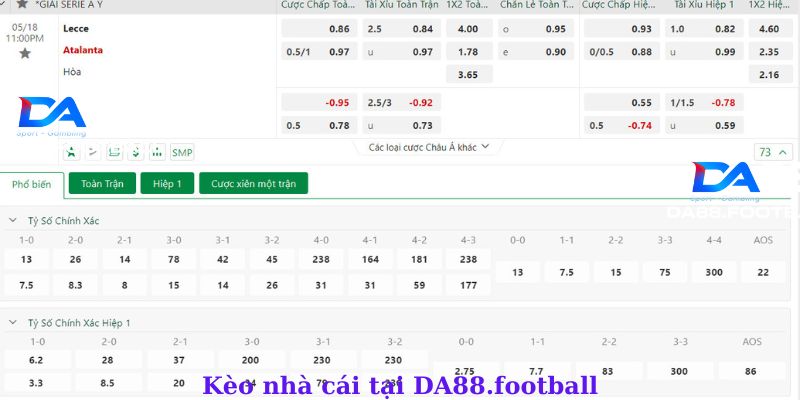 Kèo nhà cái tại da88s.win