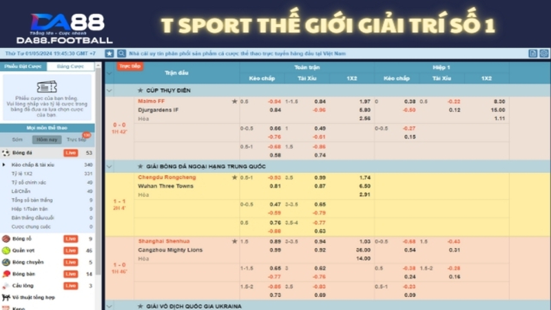 T Sport - Sảnh Game Về Bờ 4 Tỷ Nhờ Chiến Thuật Soi Cầu 1 Cập nhật tỷ lệ kèo vô cùng nhanh chóng