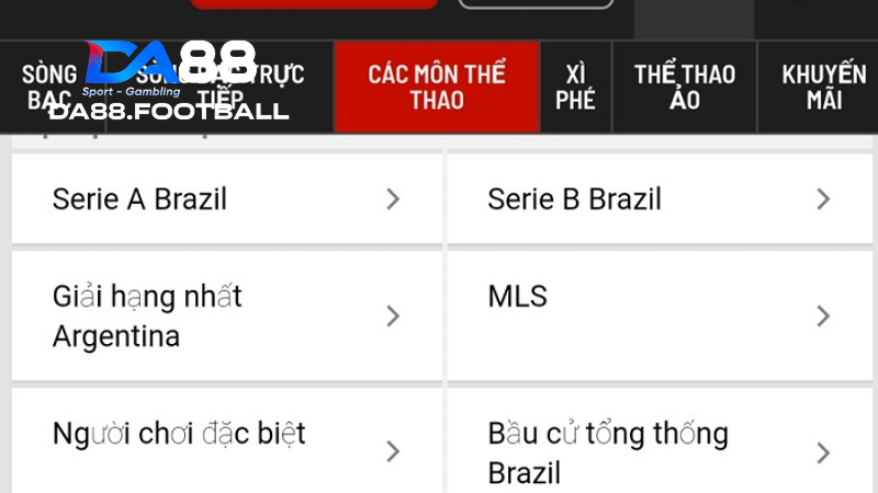 Bodog - Thế hệ nhà cái cá cược bom tấn 5 Đa dạng các giải đấu thể thao để cá cược