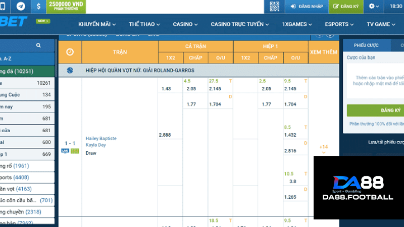 1xBet - Vũ khí bí mật của thị trường cá cược giải trí 3 Cá cược thể thao là sân chơi ăn khách nhất tại 1xBet