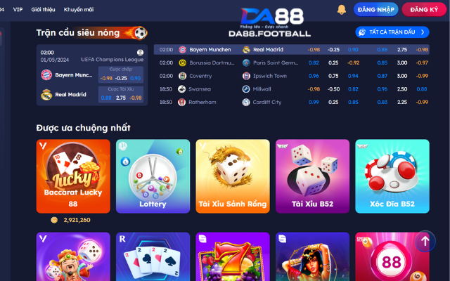 Tổng Hợp Những Khuyến Mãi DA88 Đẳng Cấp Châu Á 1 Tin tức về sân chơi đổi thưởng đẳng cấp