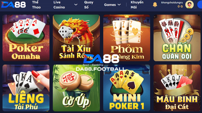 Liêng DA88 - Giải trí mê say làm giàu chợp nhoáng 5 Lựa chọn tựa game Liêng tại DA88 để tham gia chơi game