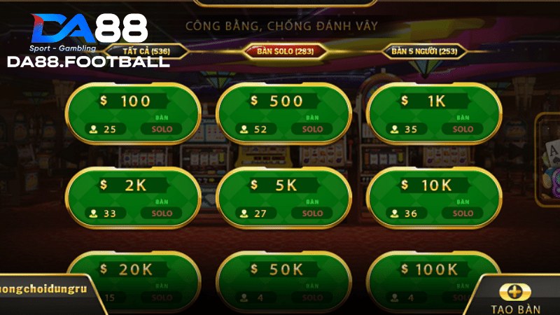 Sâm lốc DA88 - Nơi thể hiện bản lĩnh cao thủ cá cược của bạn 6 Sâm lốc siêu hấp dẫn tại nhà cái cá cược DA88