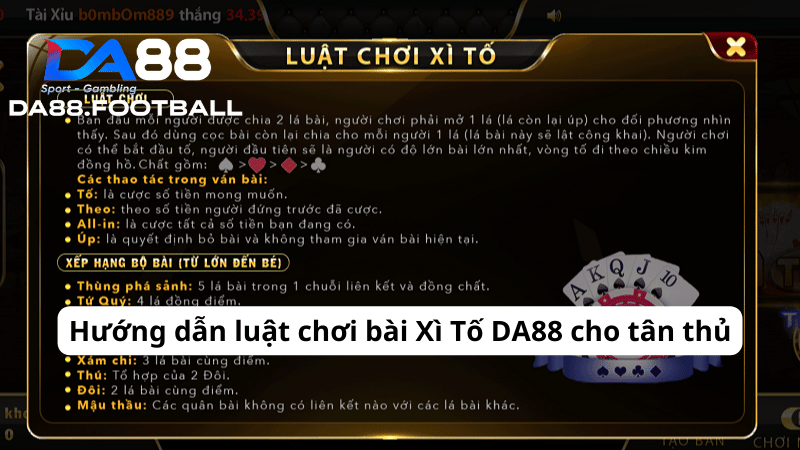 Xì Tố DA88 - Chuyên mục đổi thưởng xứng đáng 5 sao 5 Các lựa chọn Xì Tố cơ bản thông qua các vòng đặt cược
