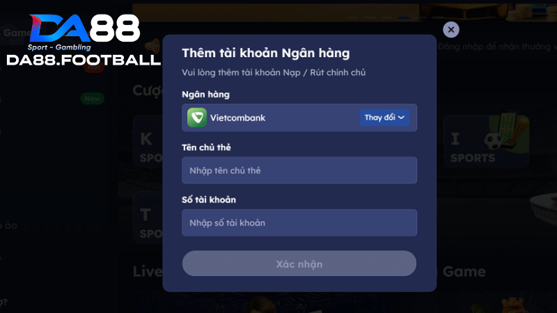 Sau khi giành chiến thắng người chơi có thể rút tiền về tài khoản