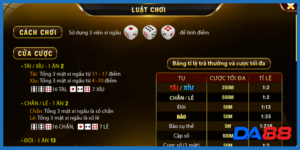 Tường tận luật chơi tài xỉu sảnh rồng